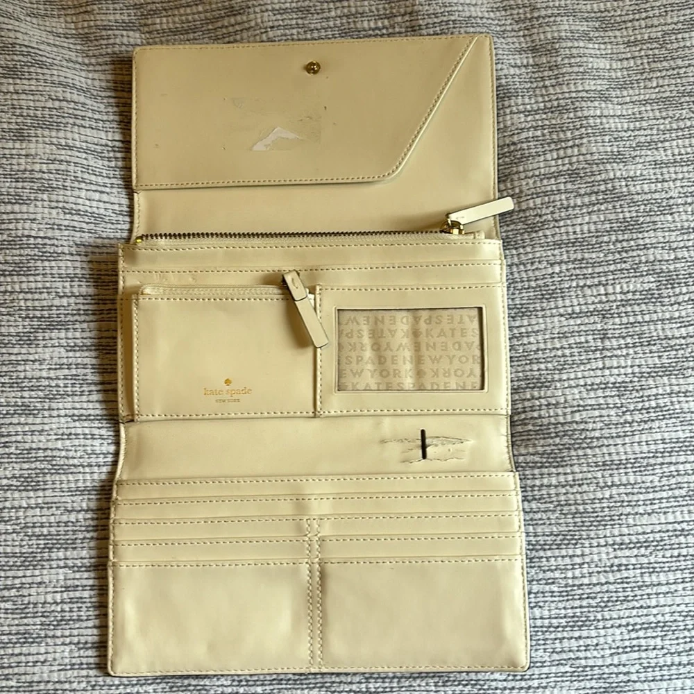 Kate Spade black clutch wallet. Pre owned